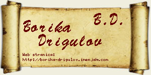 Borika Drigulov vizit kartica